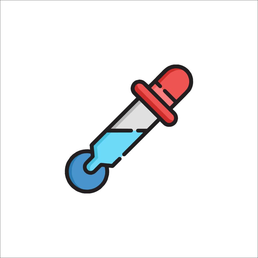 A syringe with a needle and a red cap vector