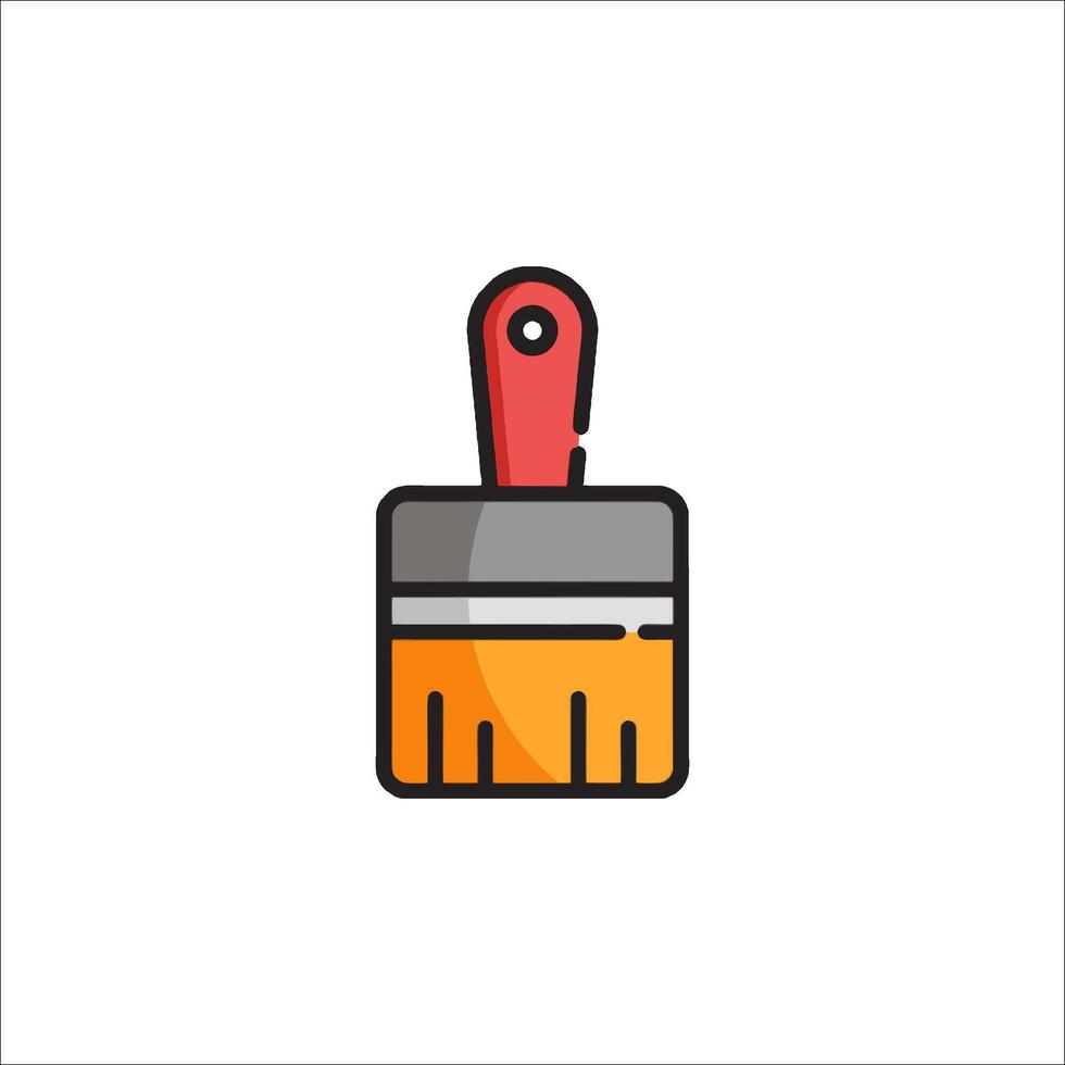 A paintbrush icon on a white background vector