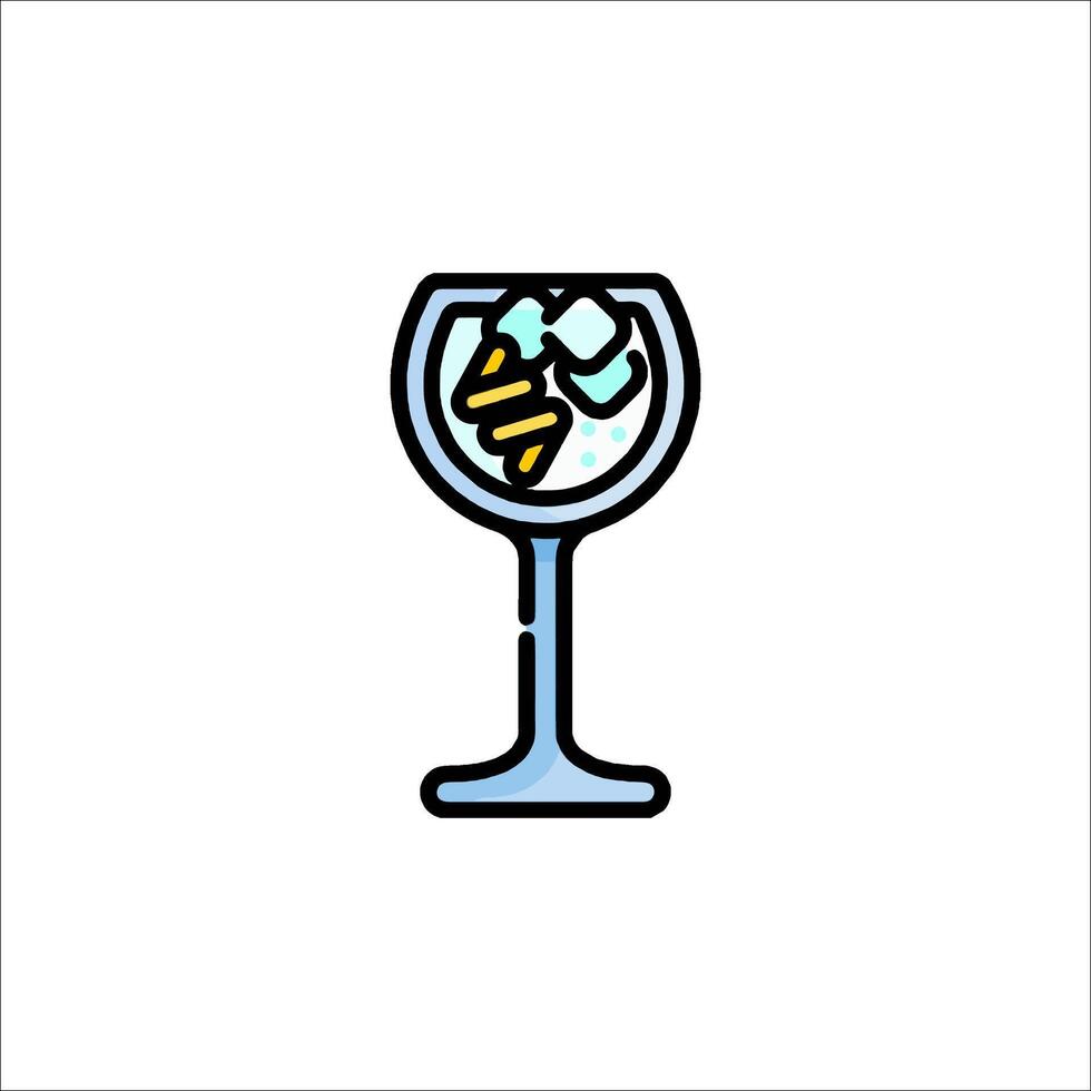 Ice cream in a glass icon vector
