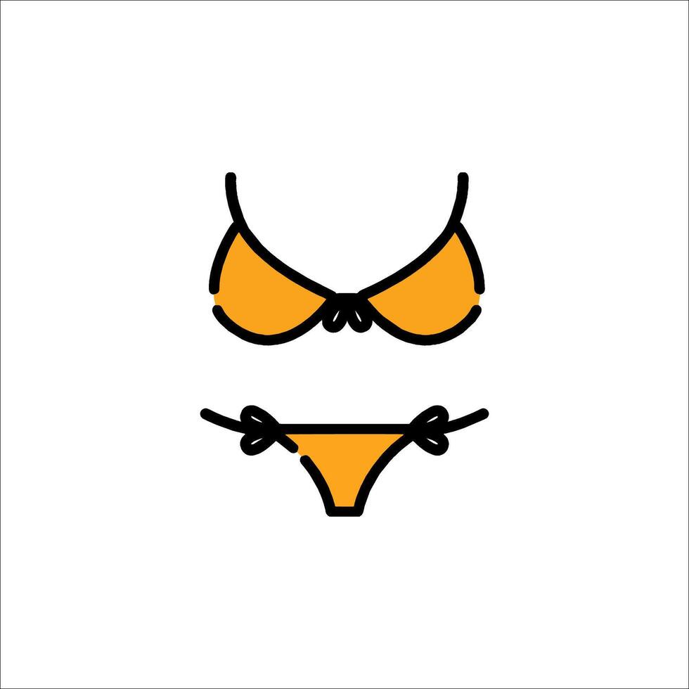 A bikini and a bikini top icon vector