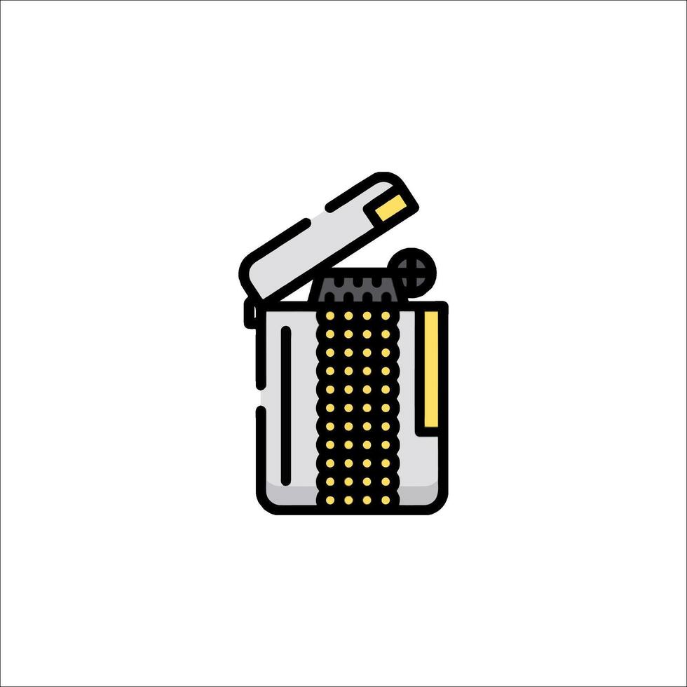 A lighter with a cigarette in it vector