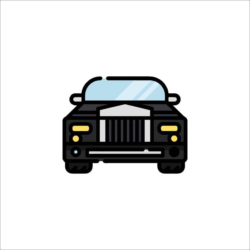 A black car icon on a white background vector