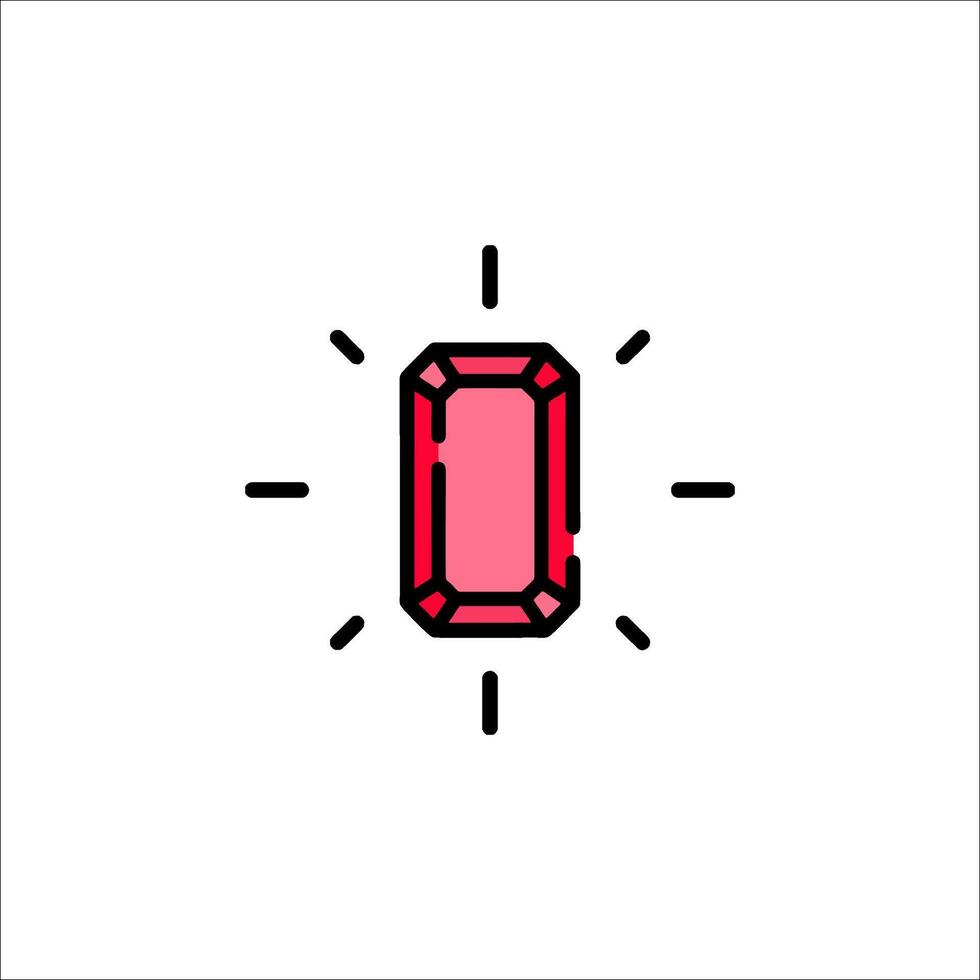 A red diamond icon on a white background vector