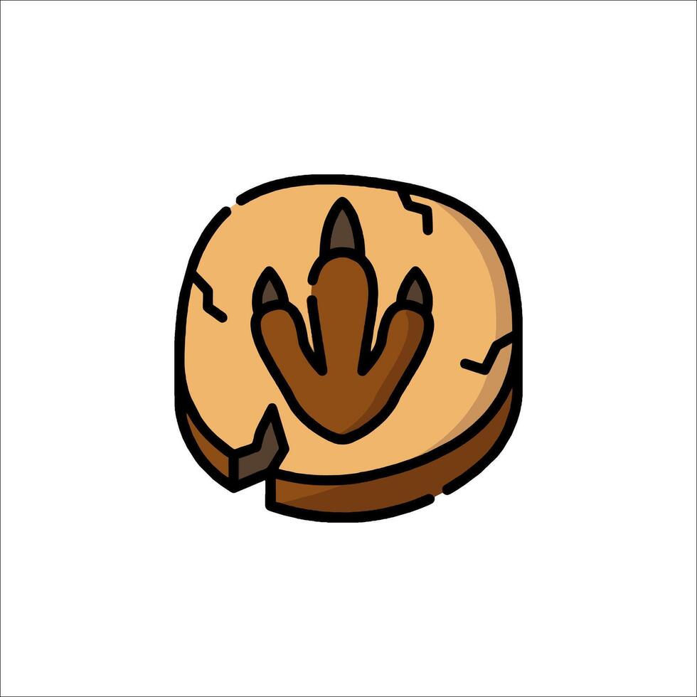 A cartoon bear paw on a piece of wood vector