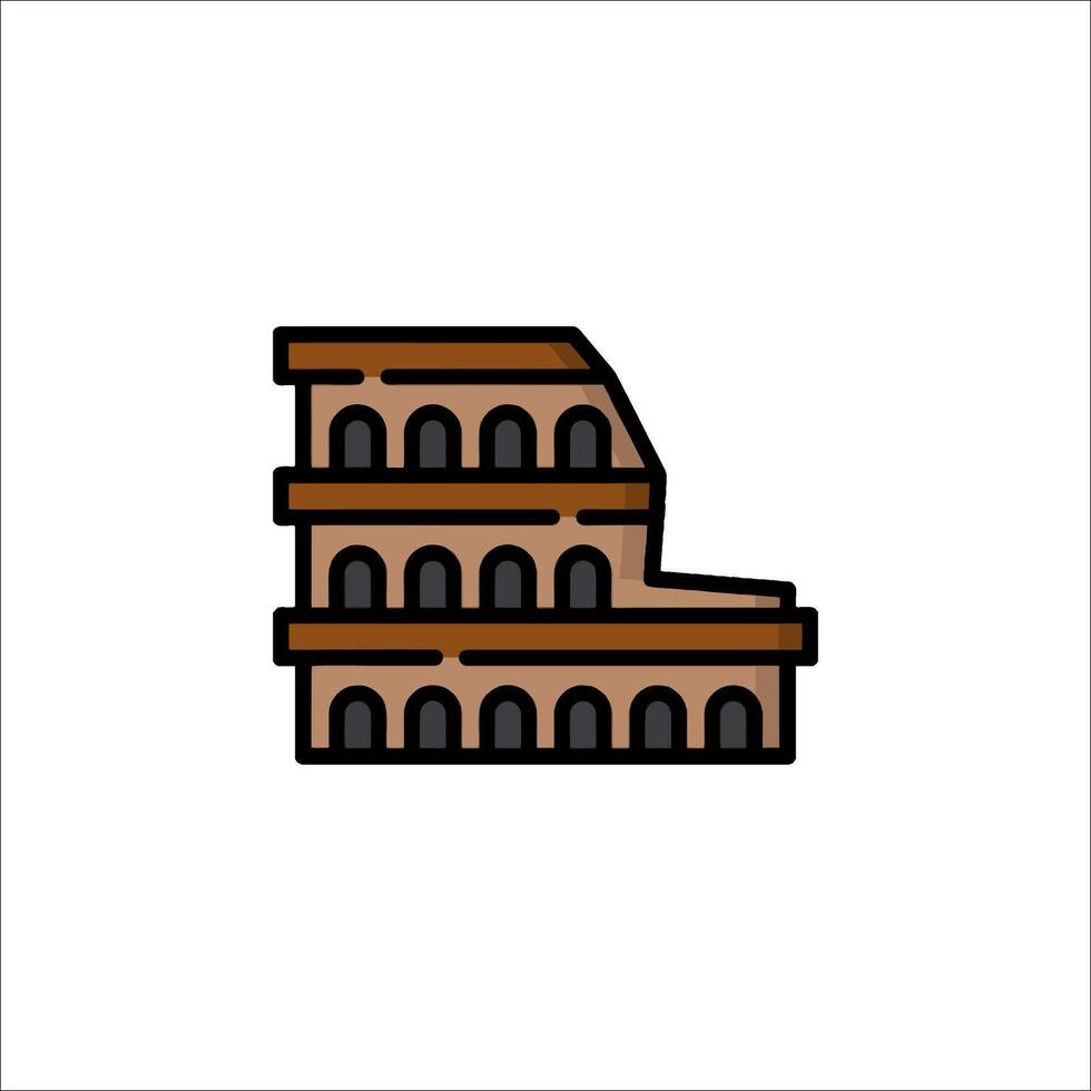 Colosseum icon illustration vector
