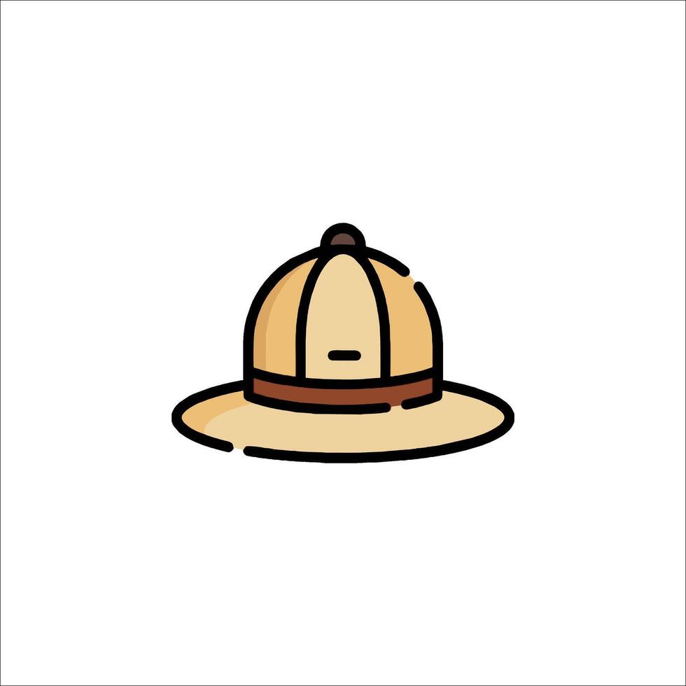 Safari hat icon illustration vector
