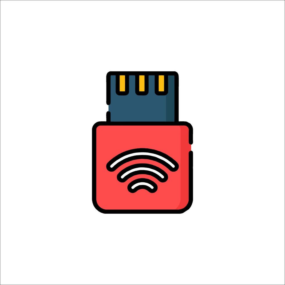 A wifi adapter icon on a white background vector