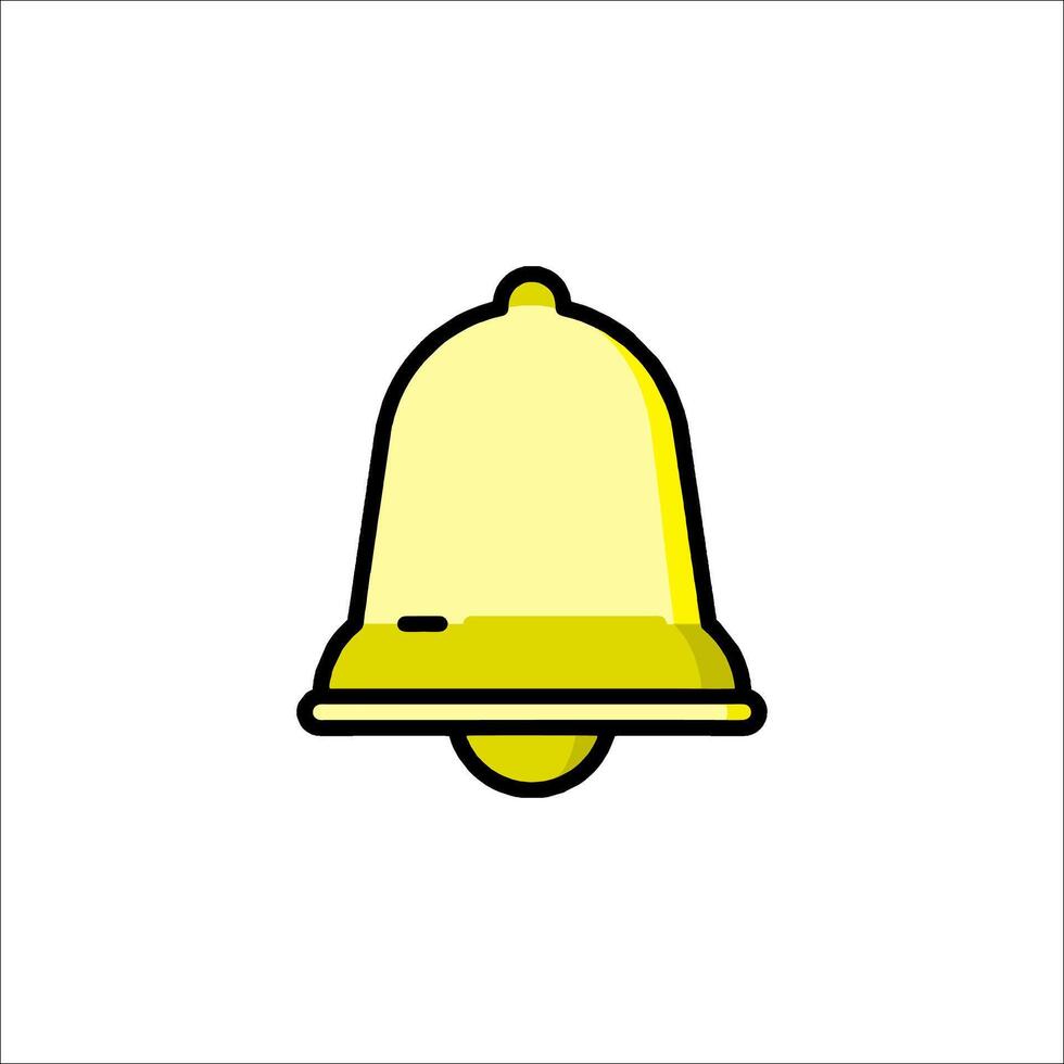 A yellow bell icon on a white background vector
