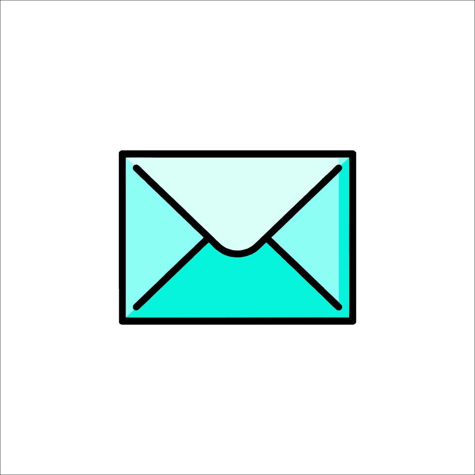 An email envelope icon on a white background vector