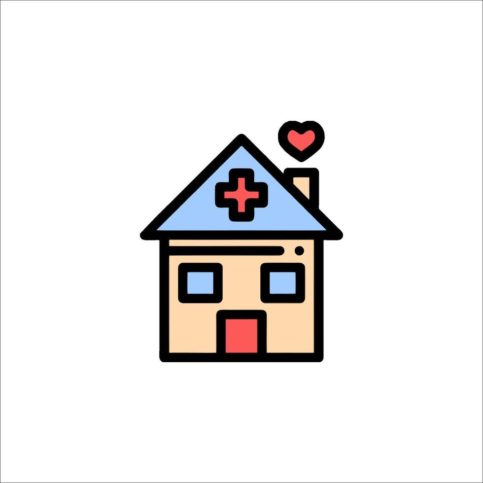A house with a heart on it vector