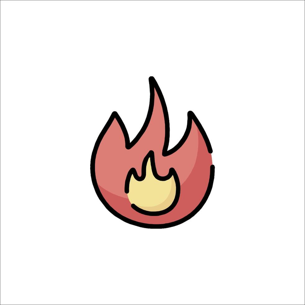 A fire icon on a white background vector