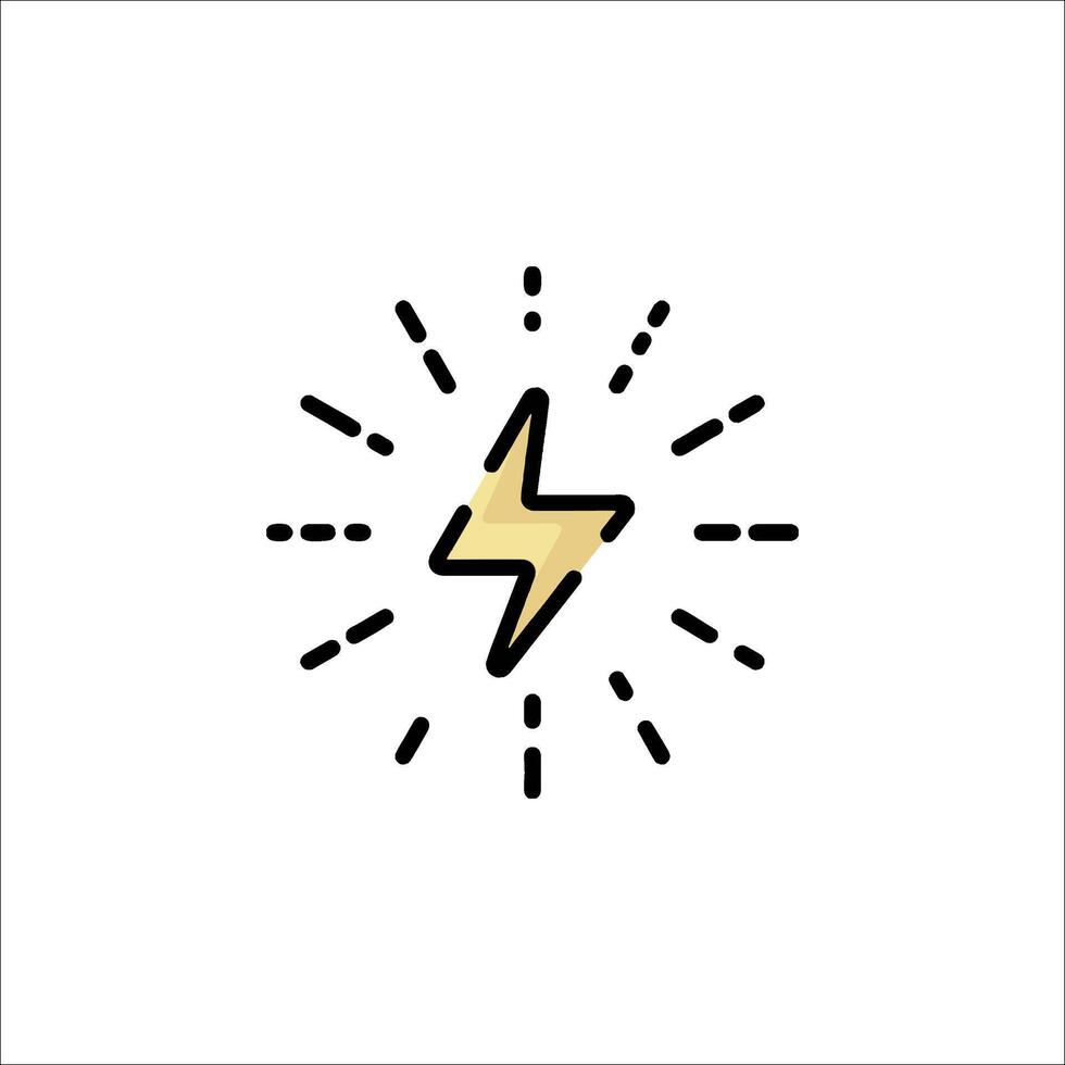 A lightning bolt icon on a white background vector