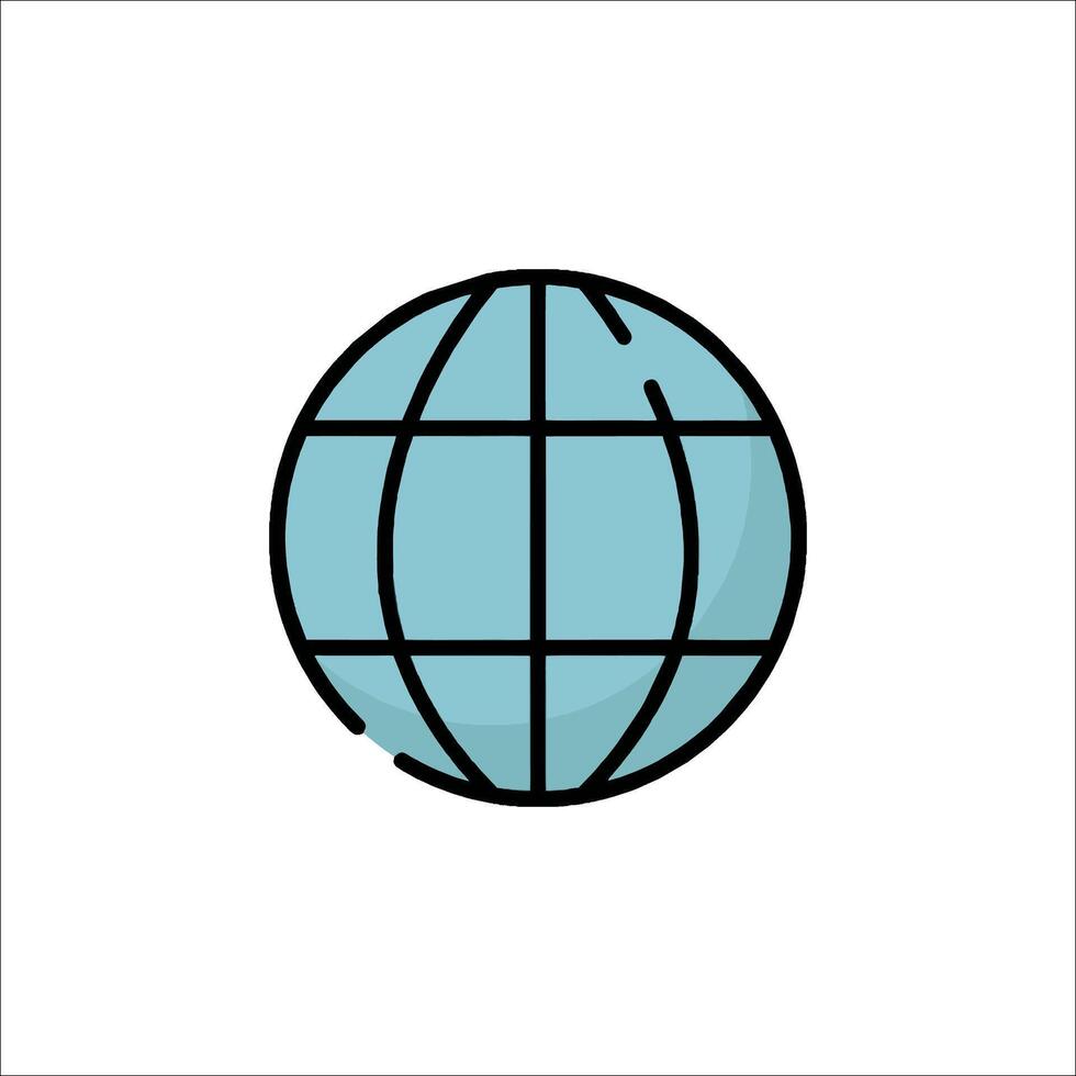 A globe icon on a white background vector