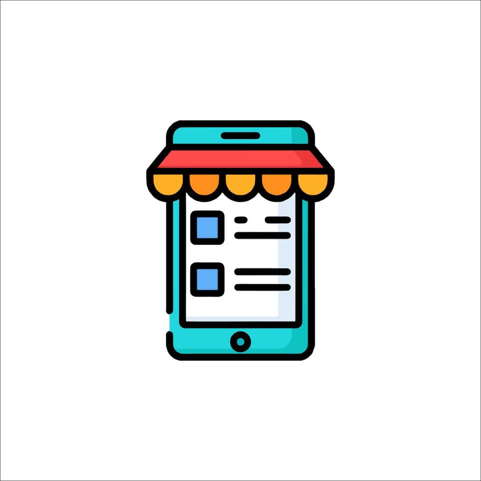 Mobile app icon vector