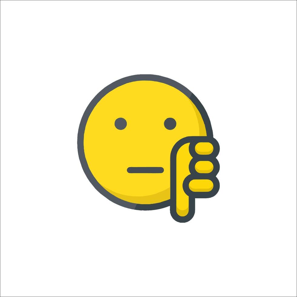 A yellow emoticor with a hand up in the air vector
