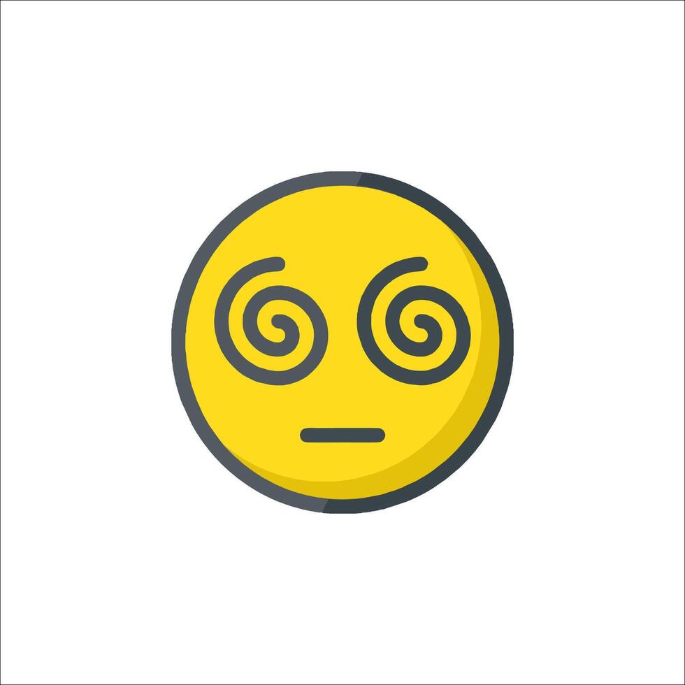 Emoji icon with a face and a smile vector