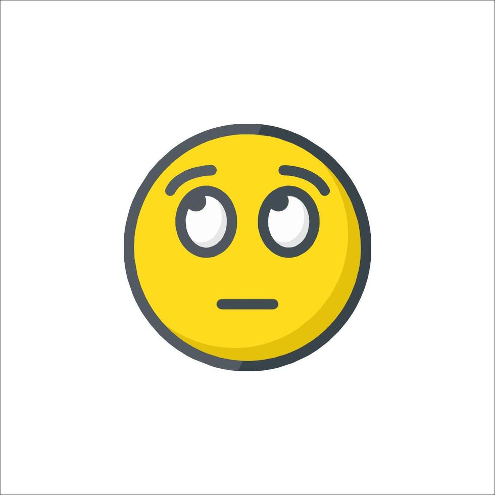 A sad emoticor with a sad face vector