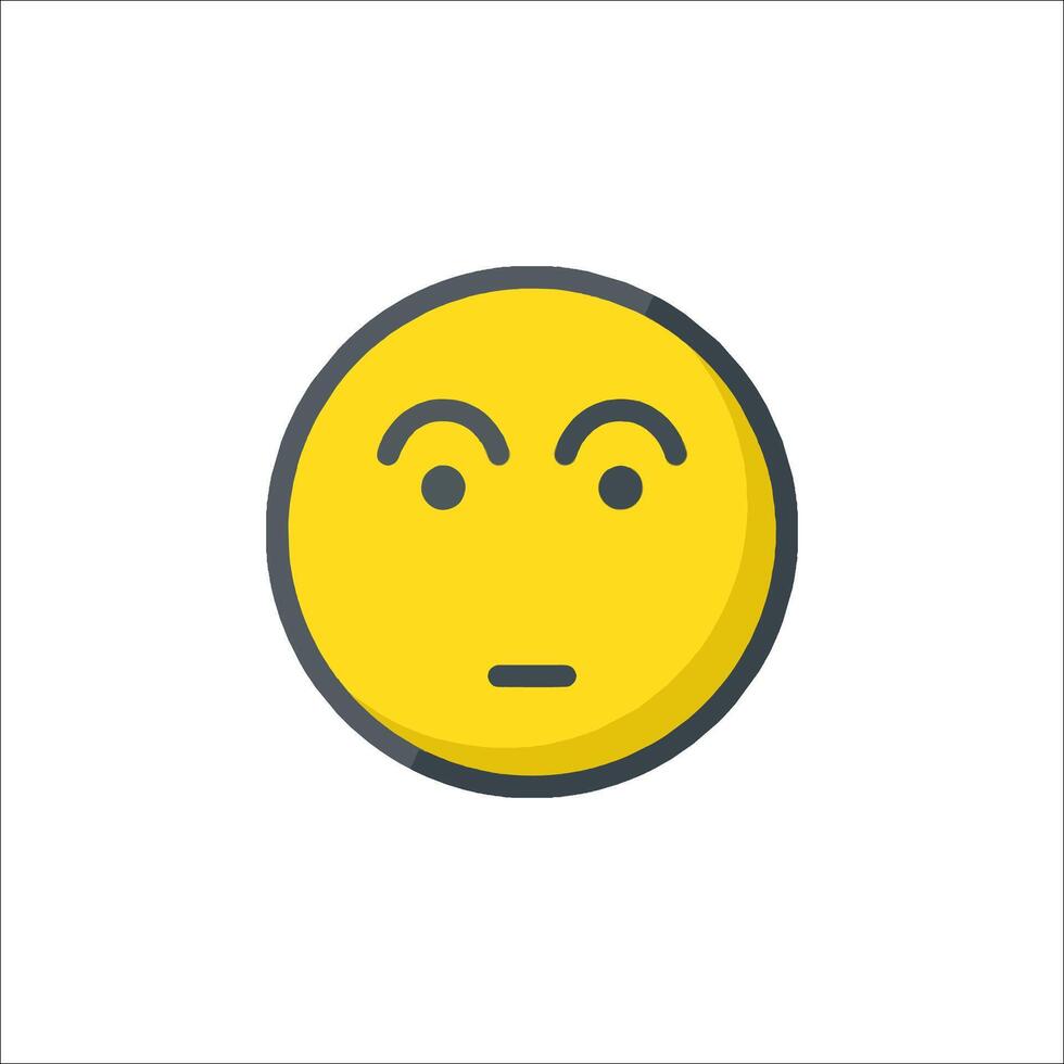 A yellow emoticion with a sad face vector