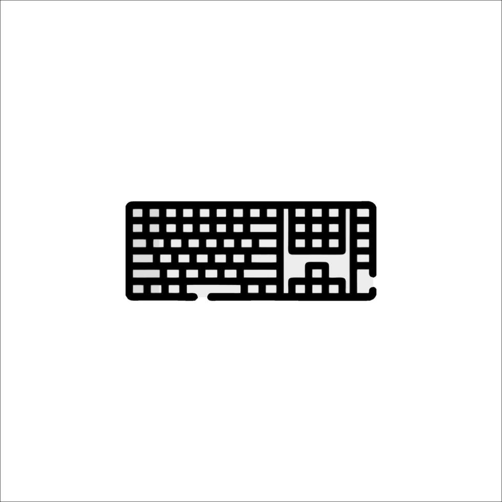 Computer keyboard icon illustration vector