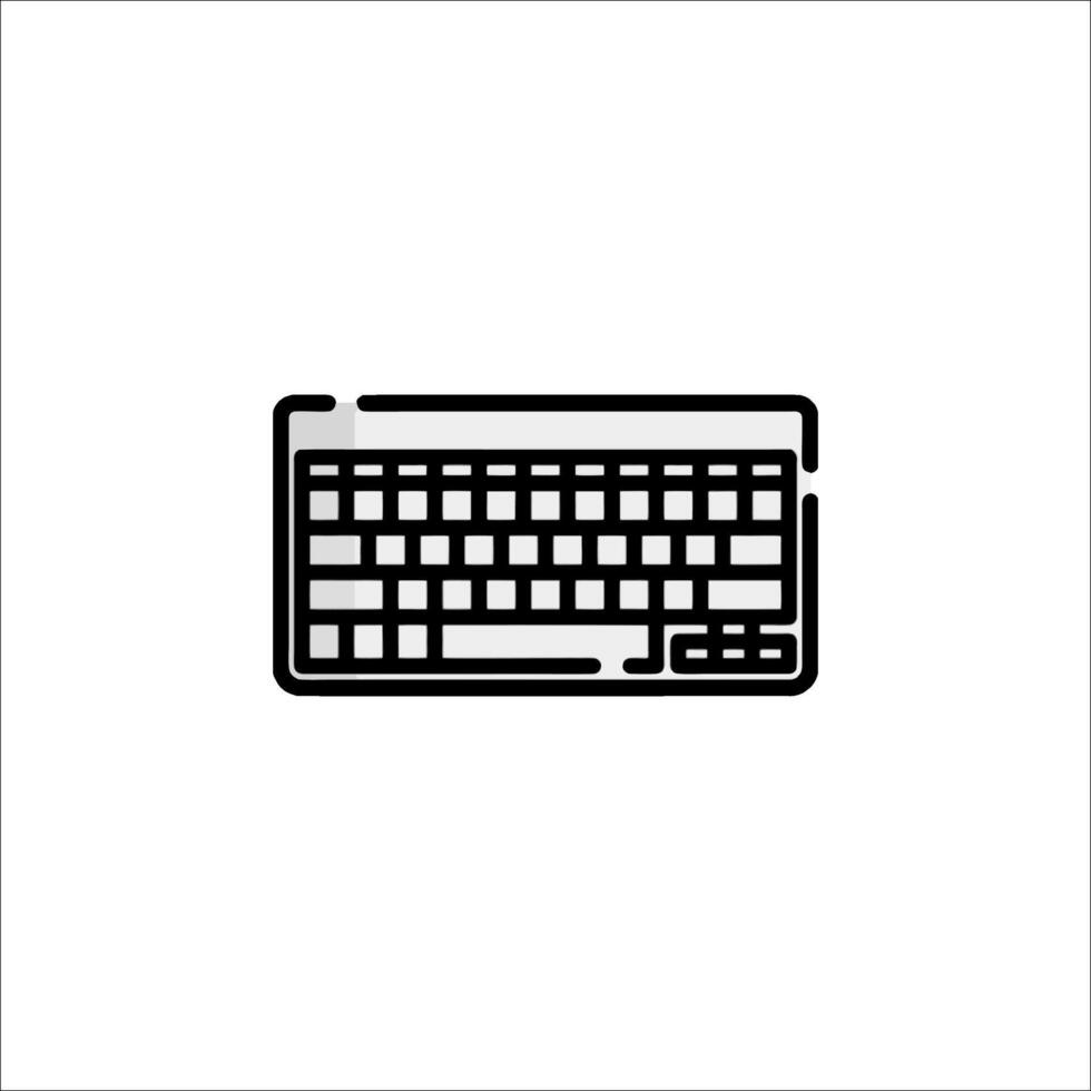 Computer keyboard icon vector