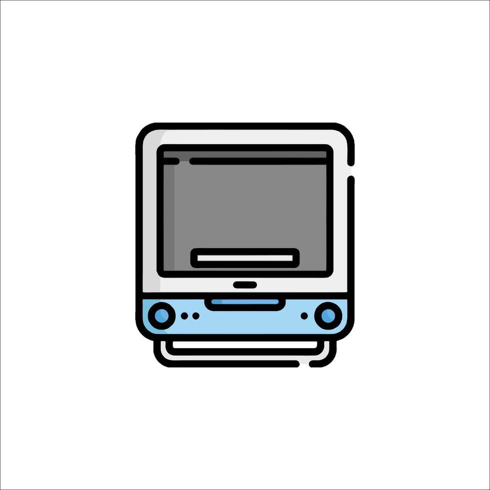 A computer monitor icon on a white background vector