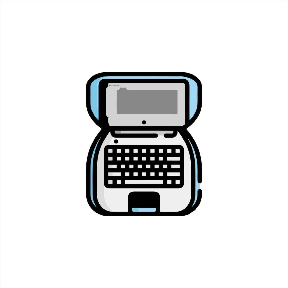 A laptop computer icon on a white background vector