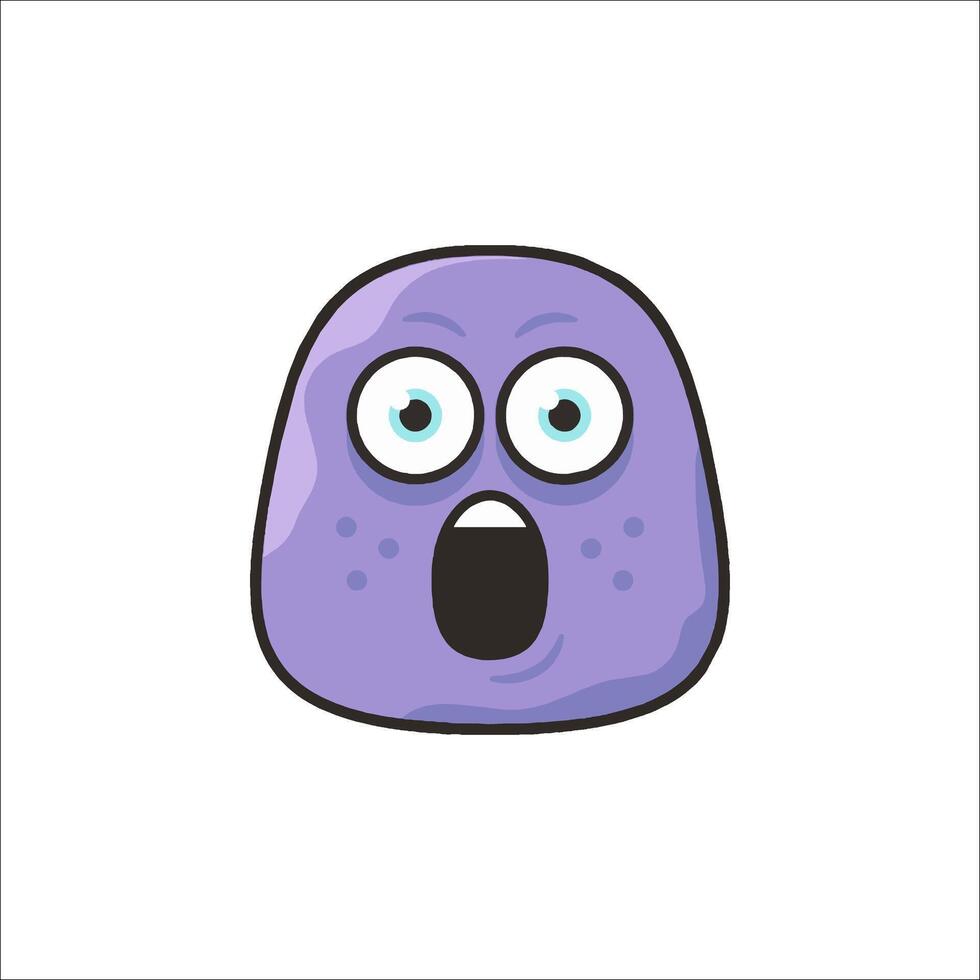 A purple monster with big eyes and a big mouth vector