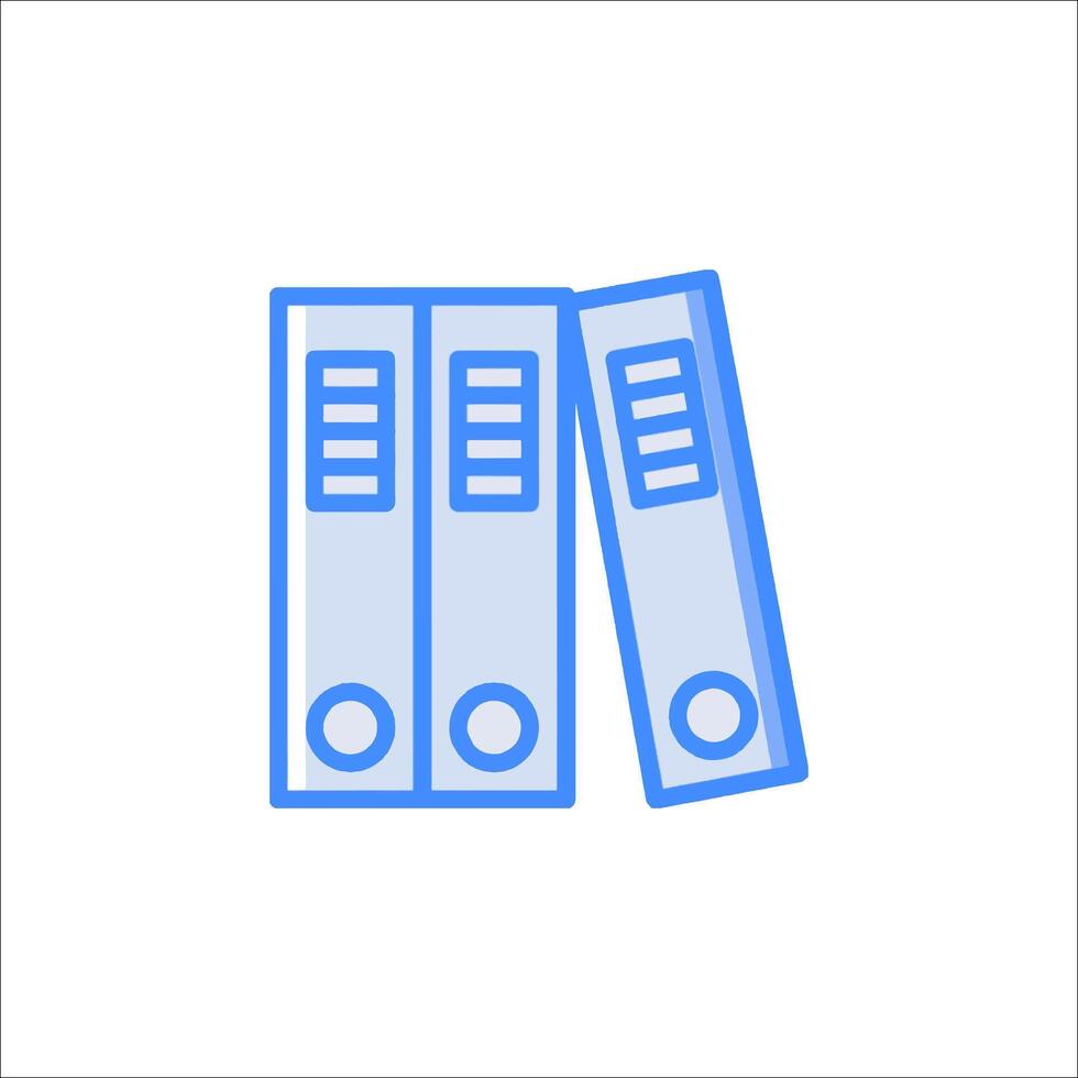 A blue folder icon on a white background vector