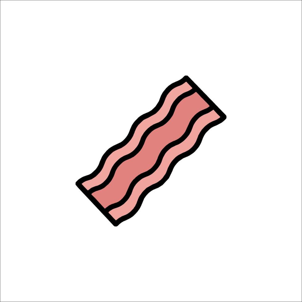 Bacon icon illustration vector