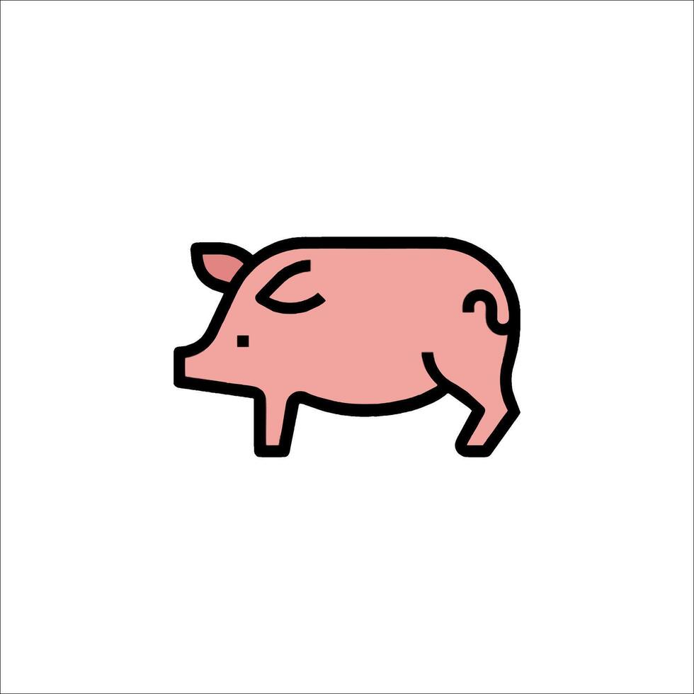 Pig icon illustration vector