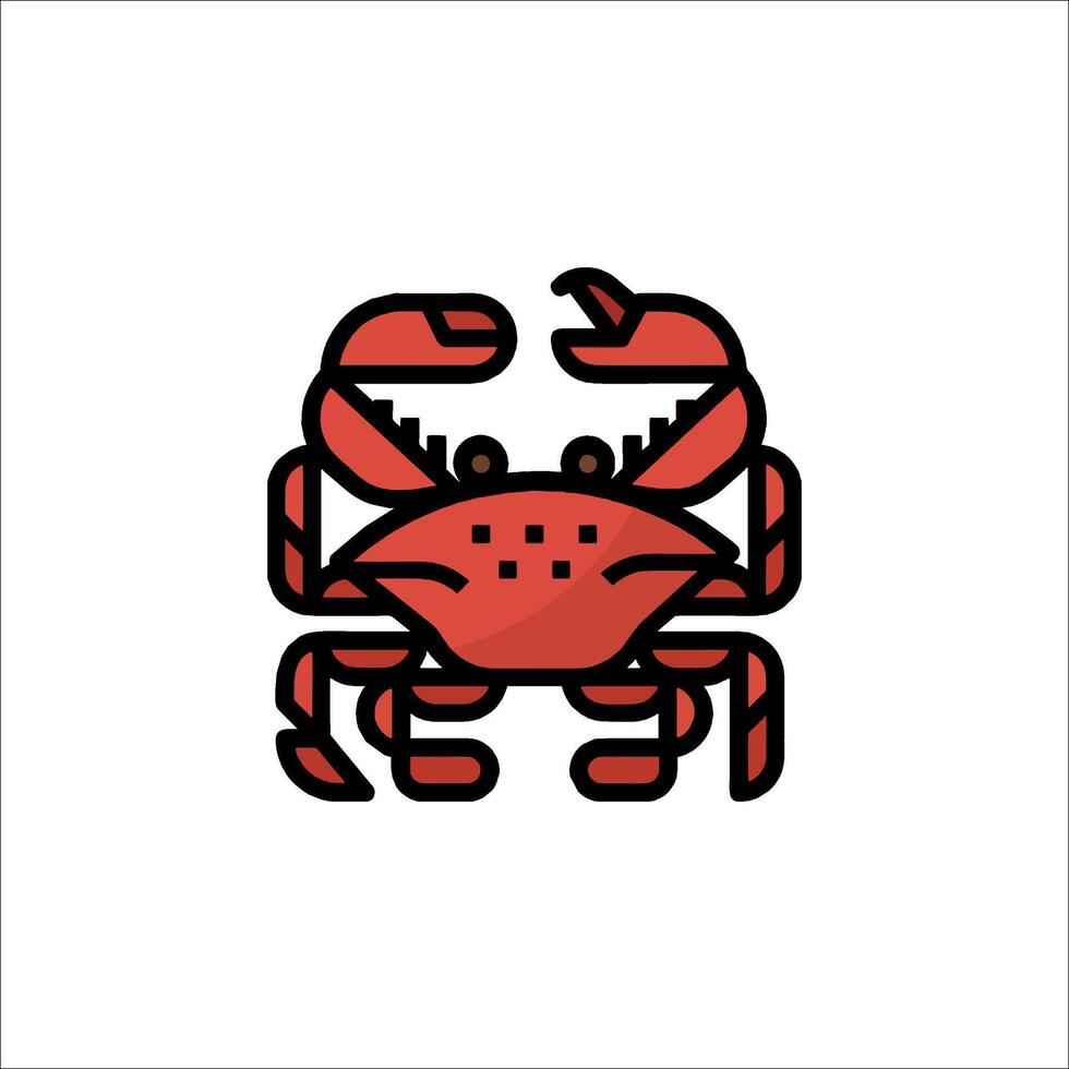 Crab icon illustration vector