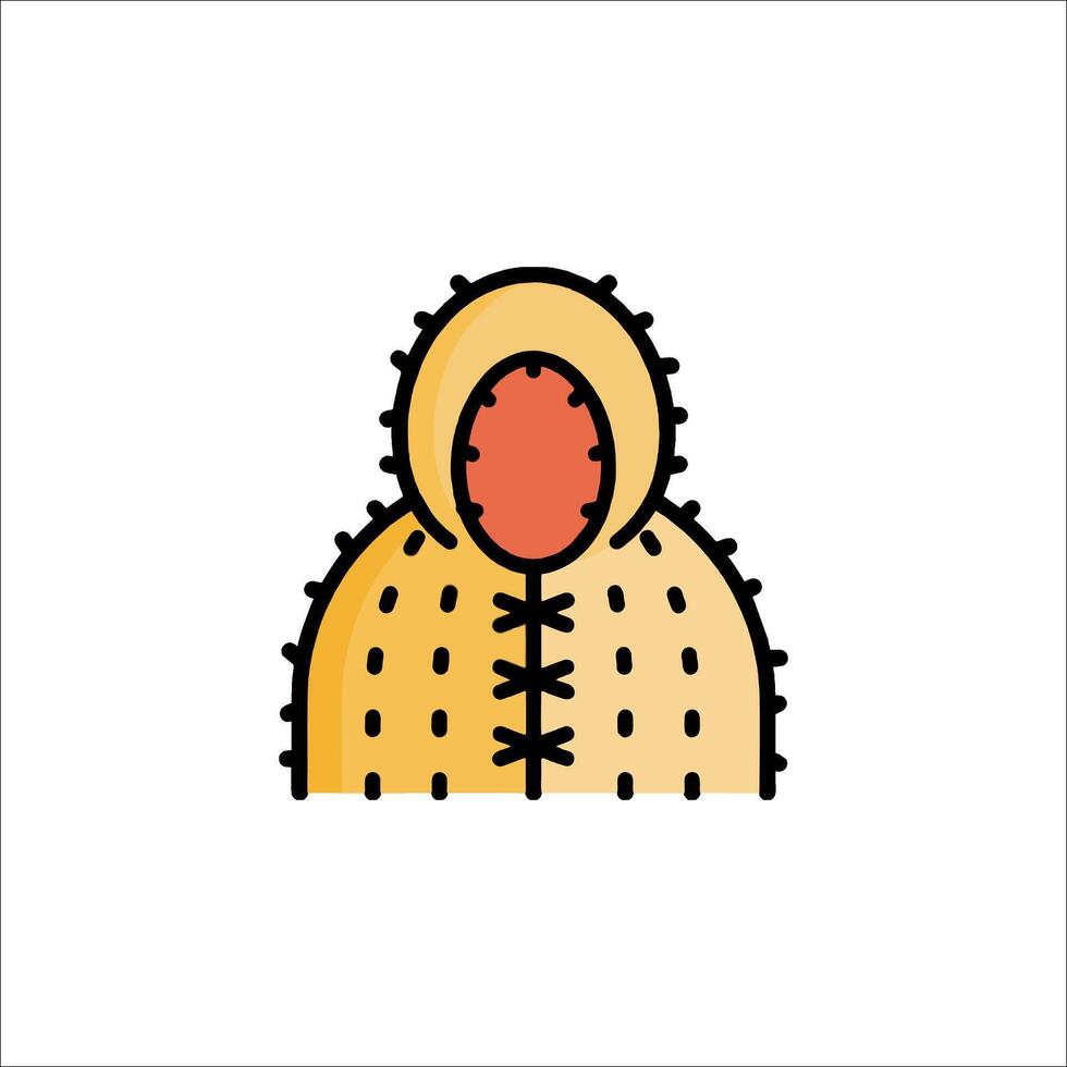 A man wearing a coat with a red nose vector