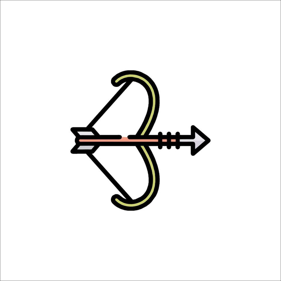 A bow and arrow icon on a white background vector