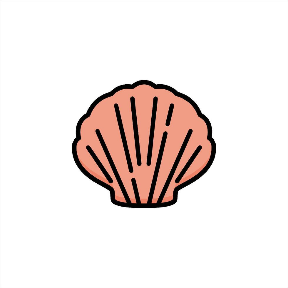 A shell icon on a white background vector