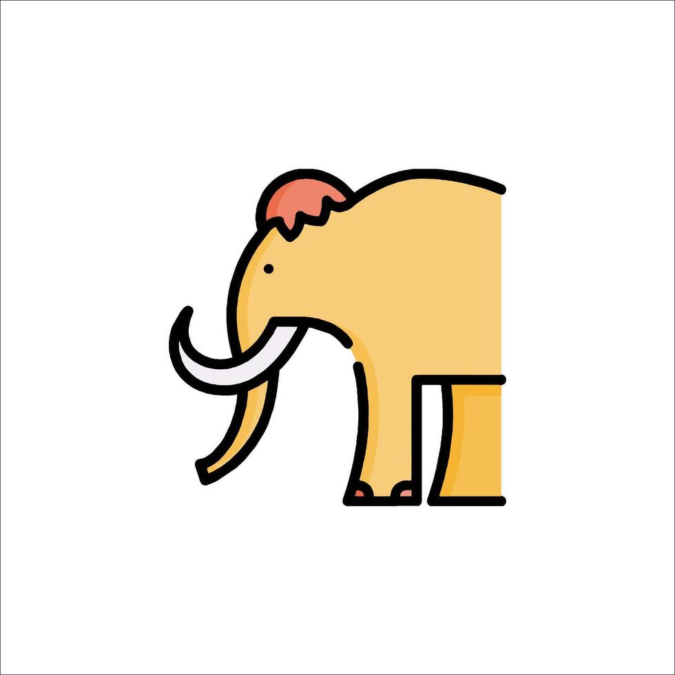 A cartoon elephant with a red mohawk vector