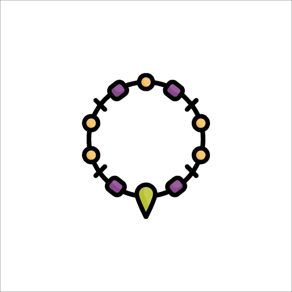 A circle with a flower on it vector