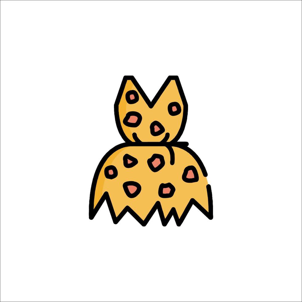 A leopard print dress icon on a white background vector