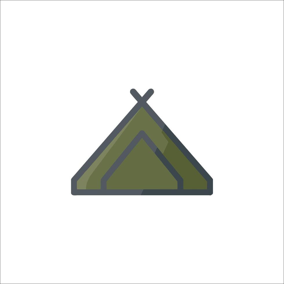 A tent icon on a white background vector