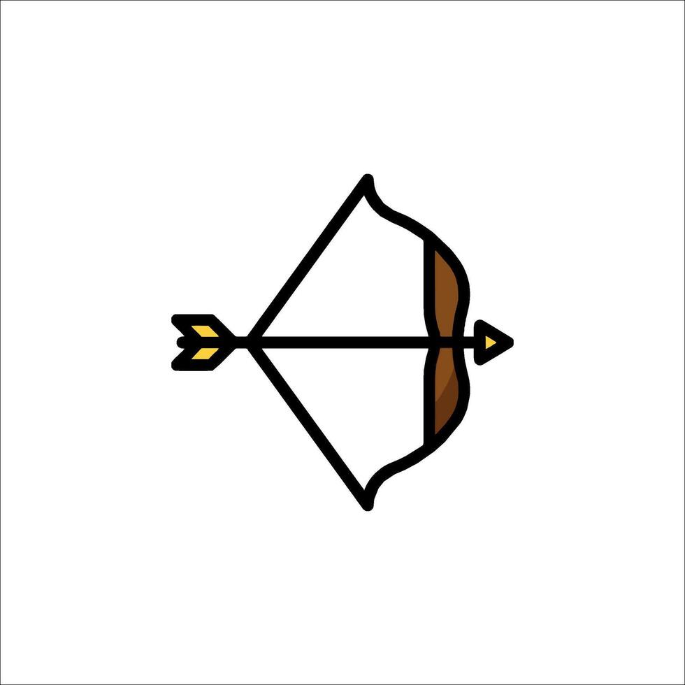 A bow and arrow icon on a white background vector