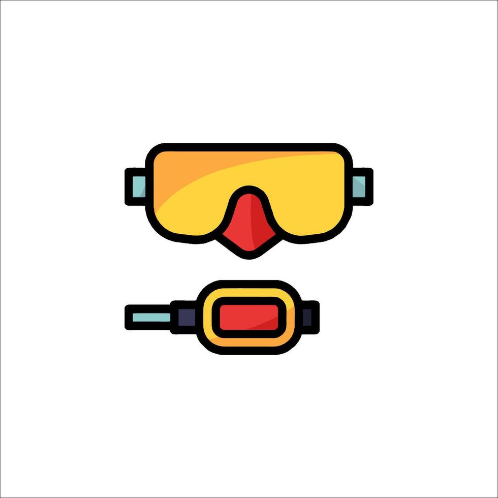 A pair of goggles and a pair of goggles vector
