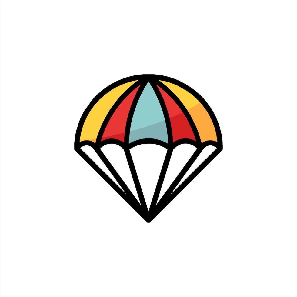 A colorful parachute logo vector