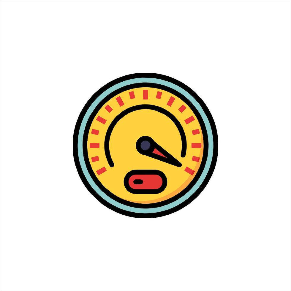 A speedometer icon on a white background vector