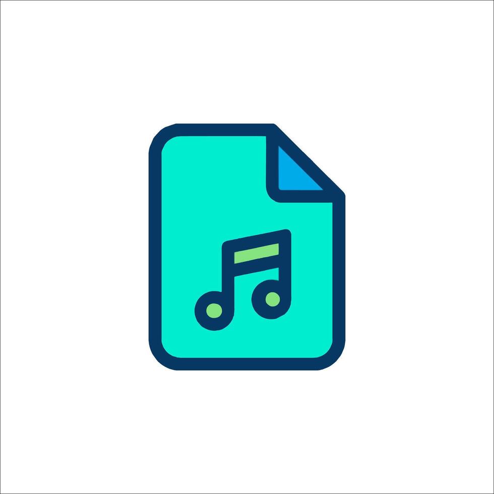 A music note icon on a white background vector