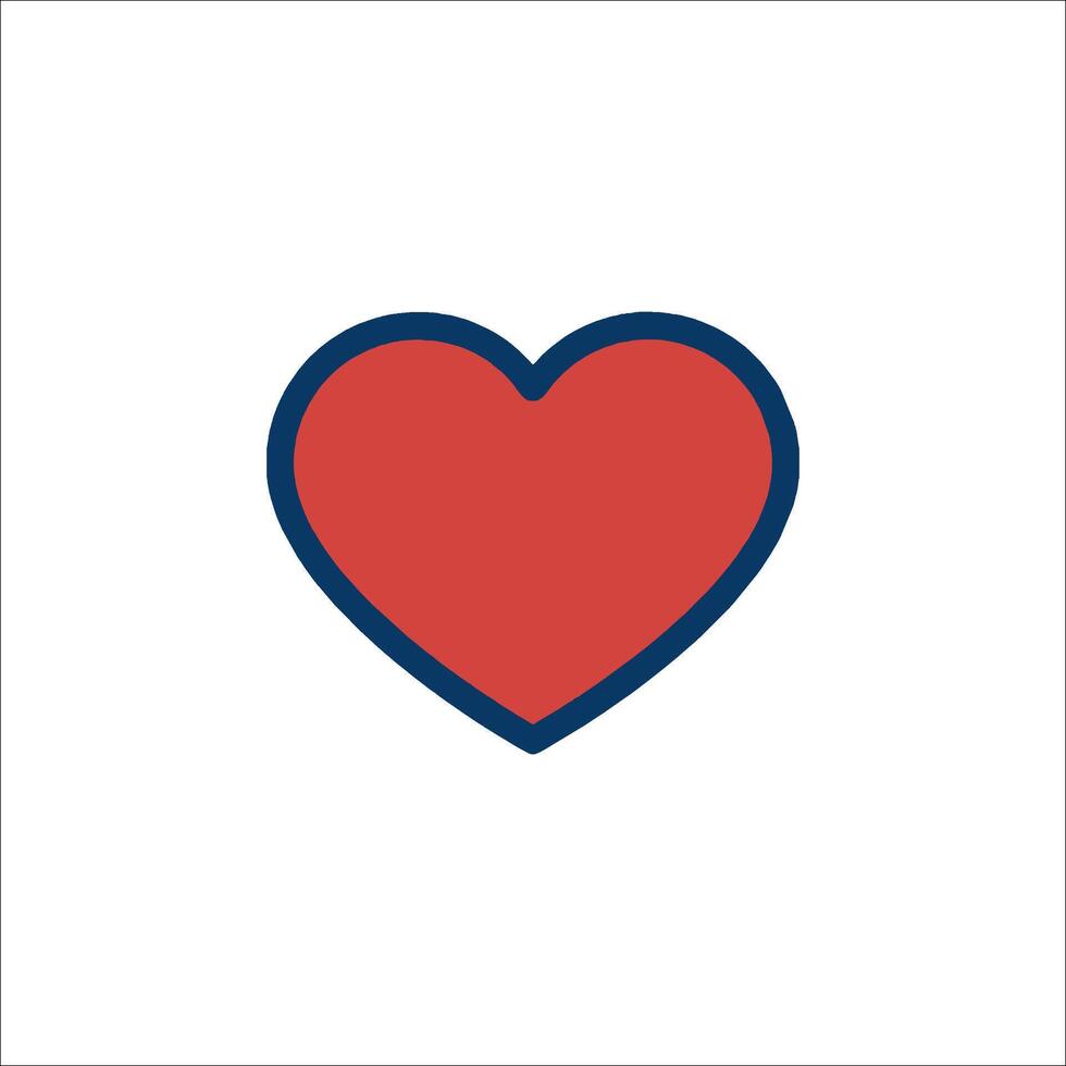 A red heart icon on a white background vector