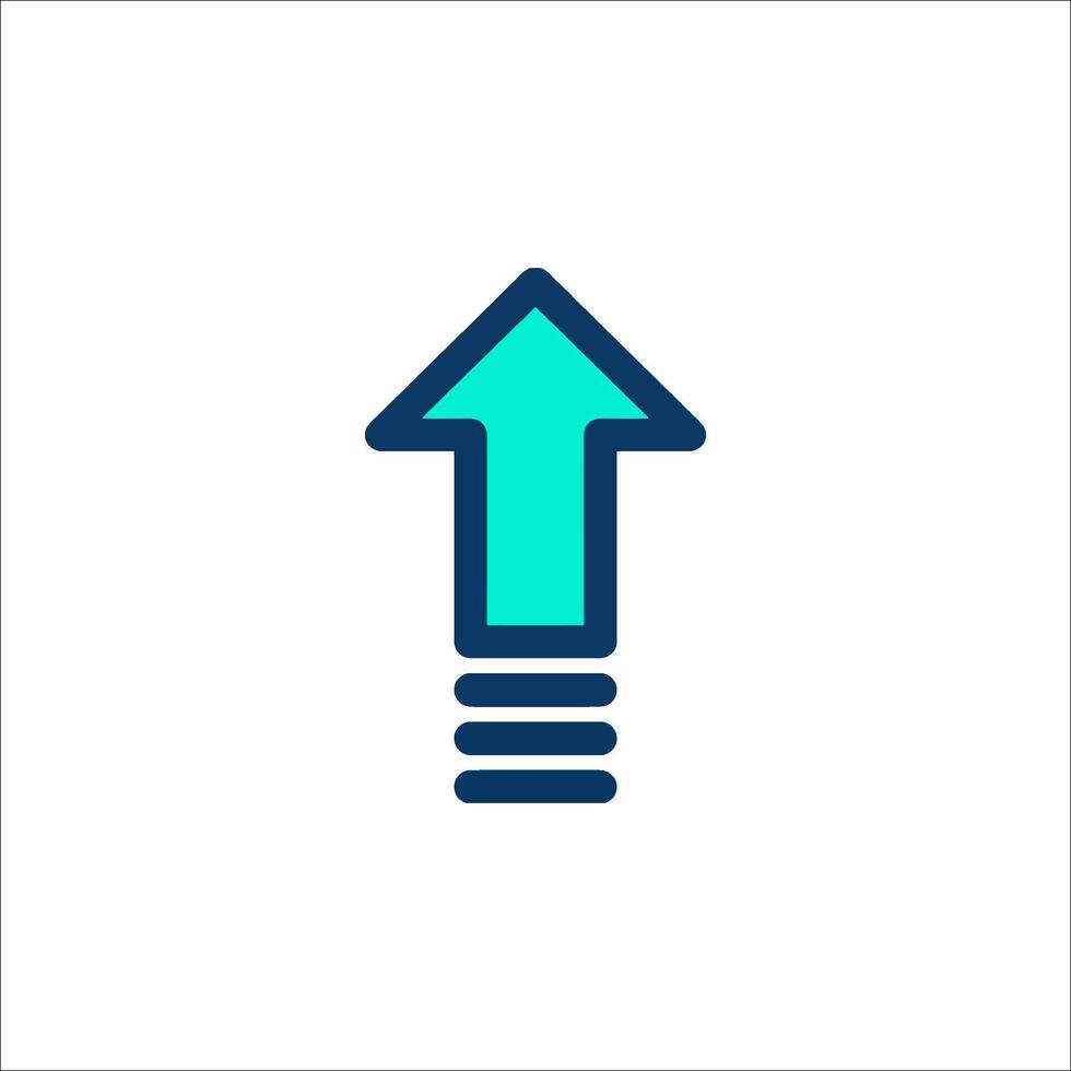 An arrow pointing up on a white background vector