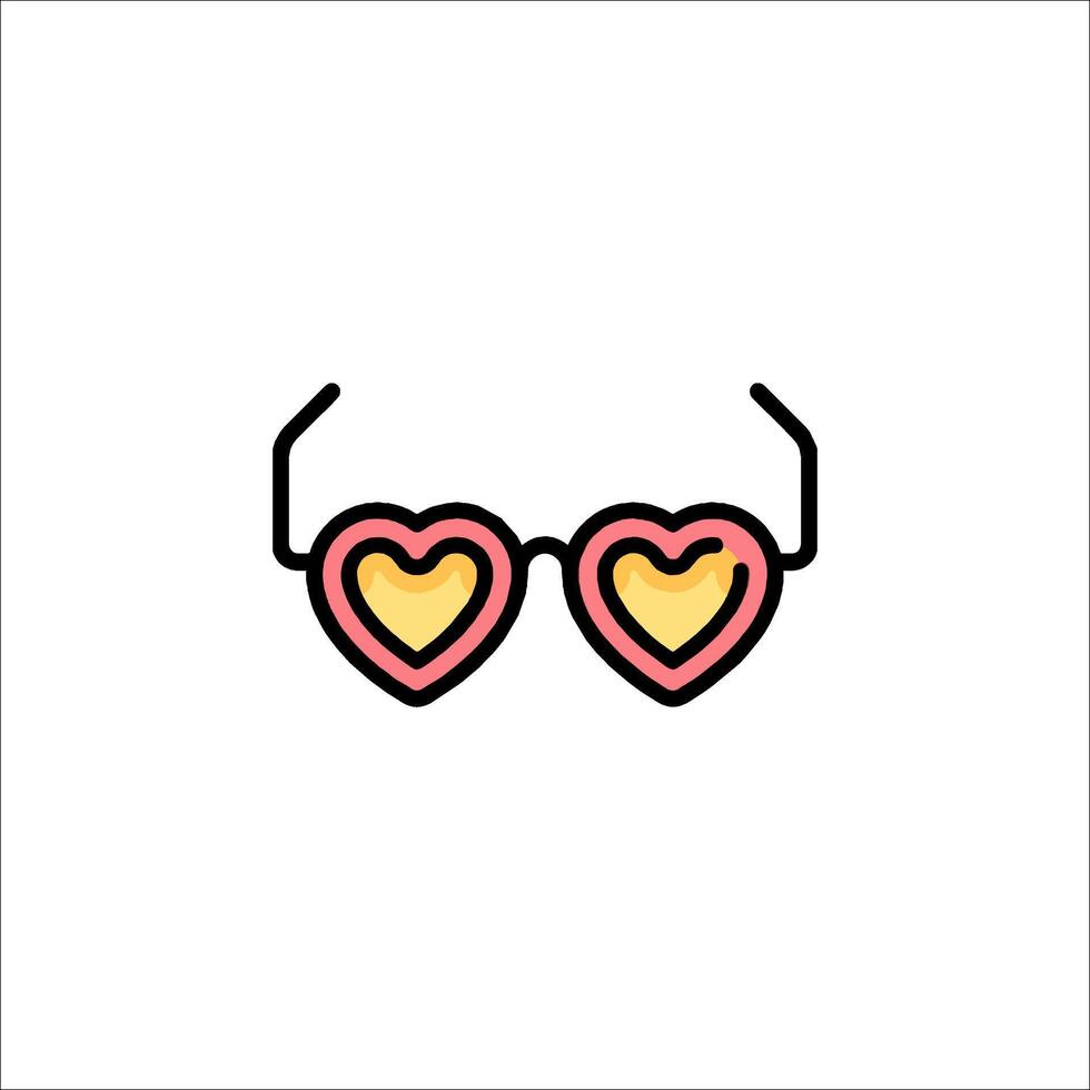 A pair of sunglasses with hearts on them vector