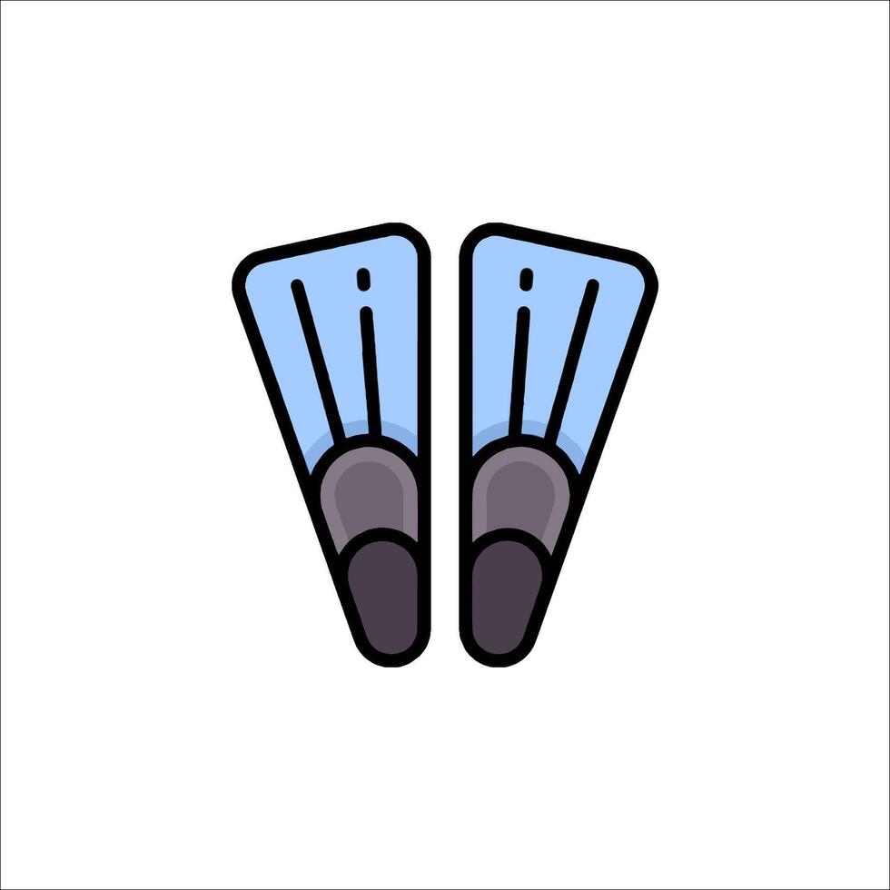 Two pairs of swimming fins icon vector