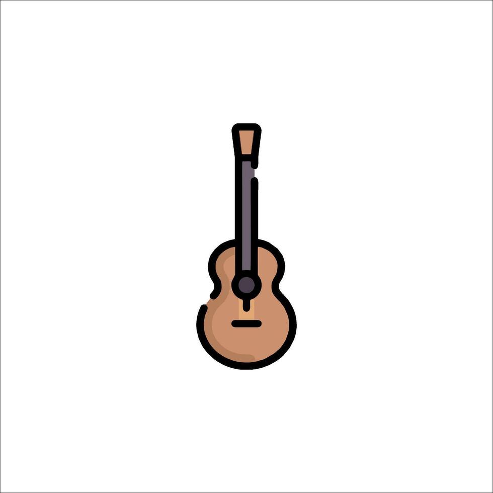 A guitar icon on a white background vector