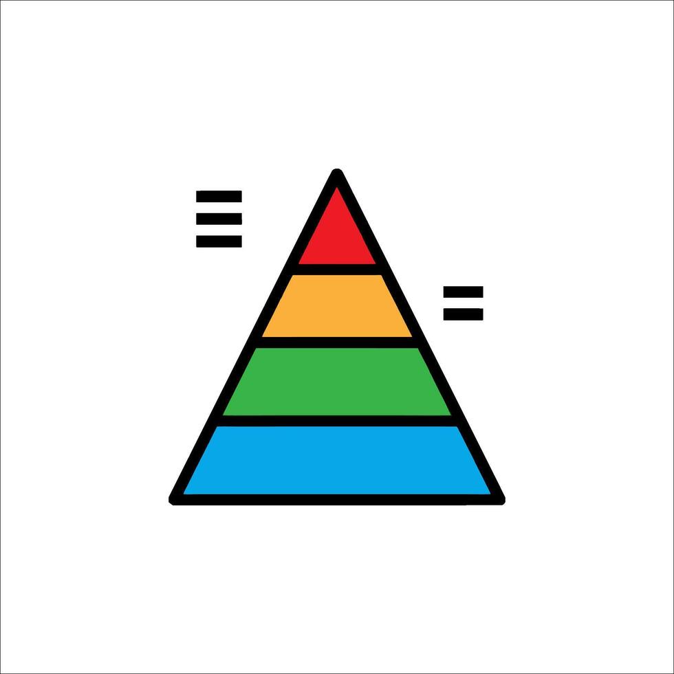 The pyramid of power icon vector