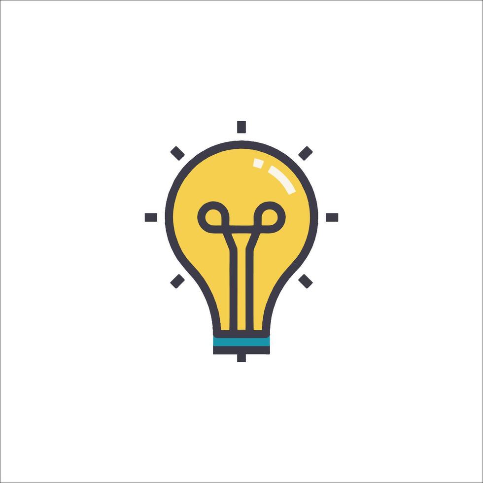 A light bulb icon on a white background vector